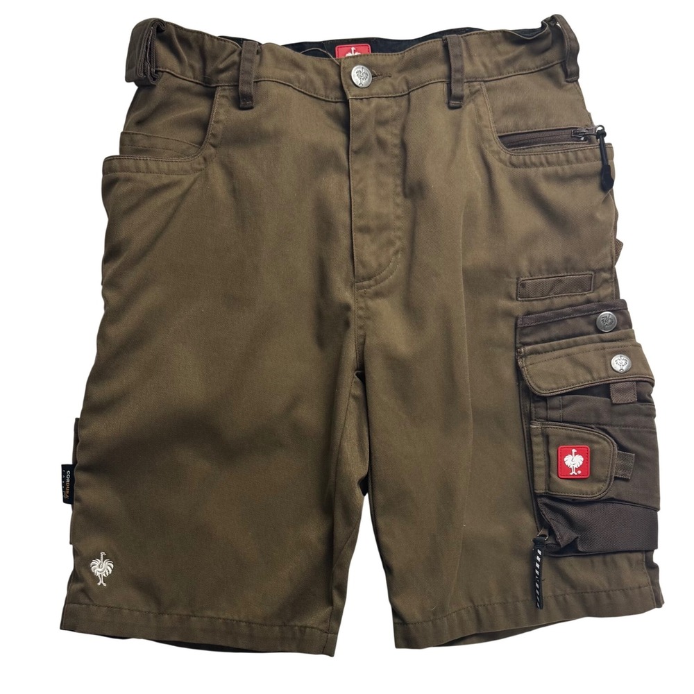 Engelbert Strauss Brown Cordura Cargo Work Shorts Womens 26 Waist 146 UK 11-12